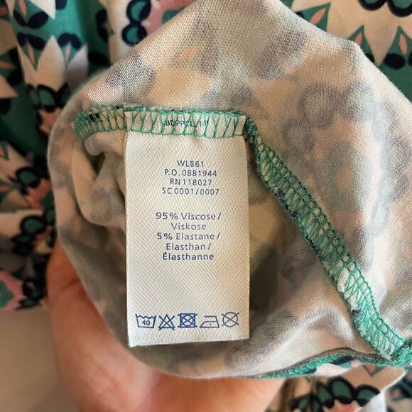 Boden Marion Green Mandala Print 3/4 Length Sleeve Tunic Dress | SZ 6P - Picture 7 of 10